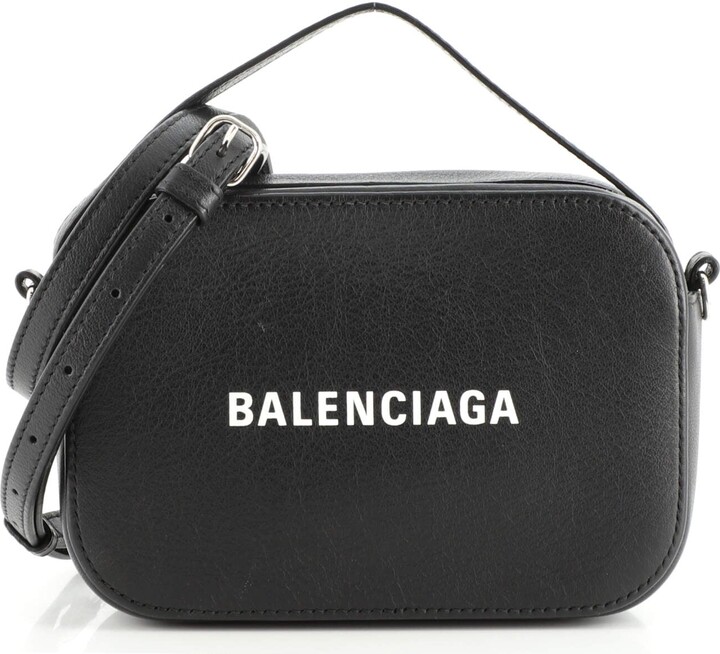 Balenciaga Everyday Camera Bag S White/Black in Calfskin Leather