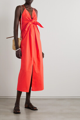Mara Hoffman Lolita Tie-front Organic Cotton-poplin Dress - Red - small