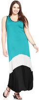 Thumbnail for your product : ING Plus Size Sleeveless Colorblocked Maxi Dress
