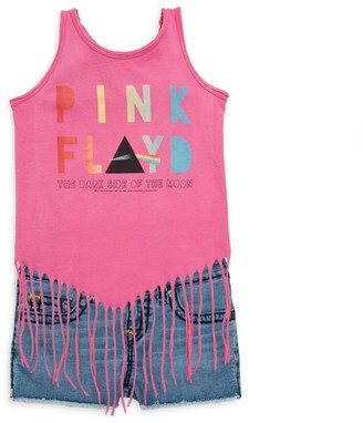 Rowdy Sprout Baby's, Little Girl's & Girl's Pink Floyd Fringe Tank