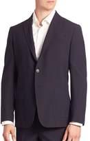 Thumbnail for your product : Saks Fifth Avenue Silk Blend Textured Stripe Jacket