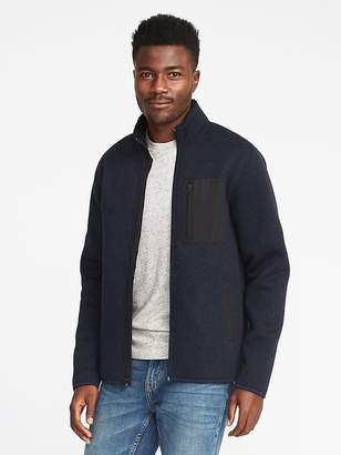 Old Navy Sweater-Knit Fleece Sherpa-Lined Jacket for Men