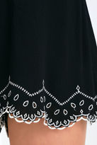 Thumbnail for your product : Lush Sun Beam Black Embroidered Romper