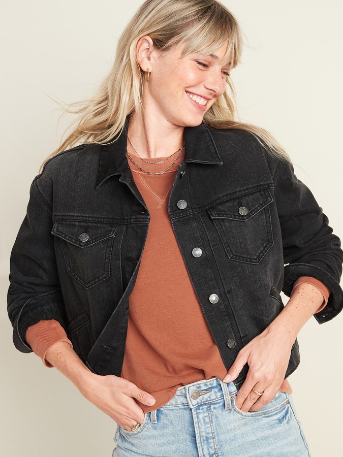 half denim half flannel jacket