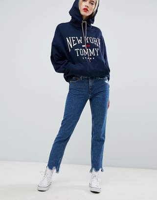 Tommy Jeans High Rise Slim Izzy Jeans With Distressed Hem