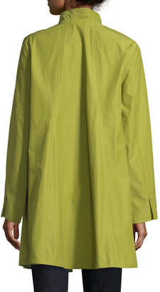 Eileen Fisher Petite Weather-Resistant Snap-Front Coat