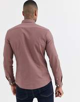 Thumbnail for your product : ASOS DESIGN slim fit oxford shirt in brown