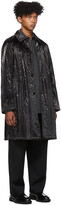 Thumbnail for your product : Dries Van Noten Black Coated Satin Coat