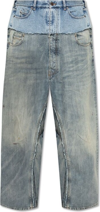 Balenciaga Cut-Up Baggy Jeans - ShopStyle