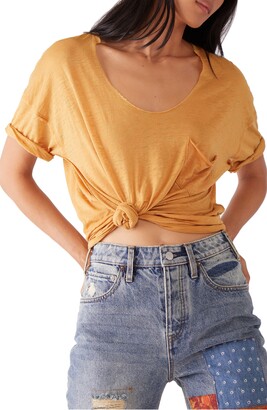 free people yellow shirt