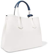 Thumbnail for your product : Prada Double Textured-leather Tote - White