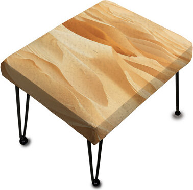 Design Art Sahara Sandscape Mirror - Abstract Rectangle Ottoman