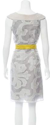 Lela Rose Fil Coupé A-Line Dress