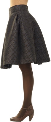 Max Studio Geo Jacquard Pleated Skirt