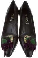 Thumbnail for your product : Prada Leather Embellished Pumps