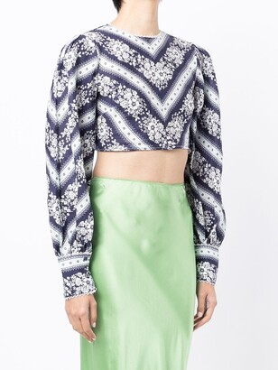 Alice McCall Long Sleeve Cropped Blouse