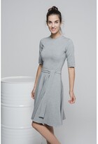 Thumbnail for your product : non NON+ - NON564 Round Neck Whirl Skirt Dress - Grey