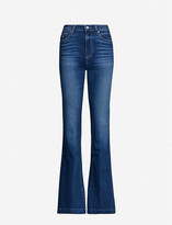 Thumbnail for your product : Paige Genevieve high-rise faded flared jeans