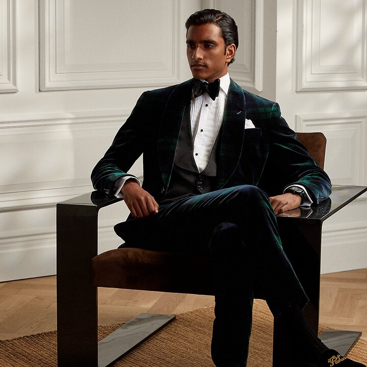 Tartan Trousers Tuxedo Purple Label Ralph Lauren Gregory Tartan