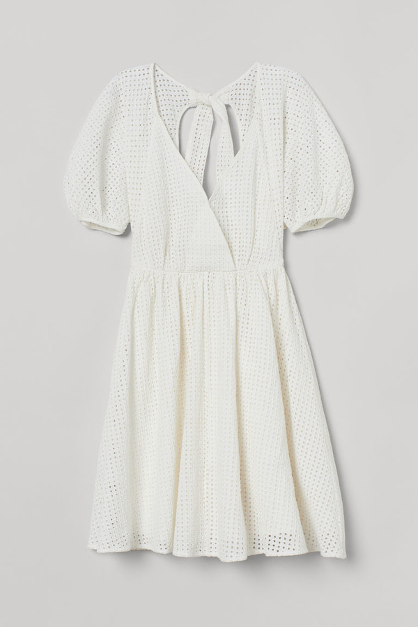h and m white dress