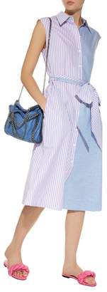 Diane von Furstenberg Sleeveless Striped Shirt Dress