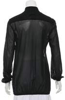Thumbnail for your product : Jean Paul Gaultier Soleil Semi-Sheer Mock Neck Top