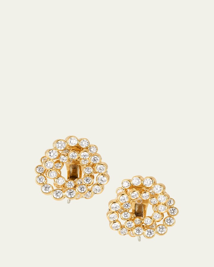 Verdura Trefoil 18K Yellow Gold Diamond Ear Clip, Single