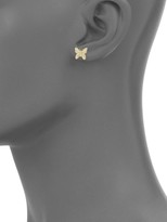 Thumbnail for your product : Sydney Evan Butterfly Diamond & 14K Yellow Gold Single Stud Earring