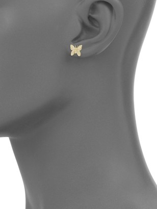 Sydney Evan Butterfly Diamond & 14K Yellow Gold Single Stud Earring