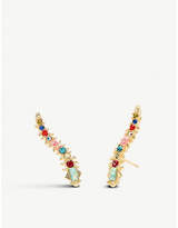 Thumbnail for your product : Kendra Scott Sinclair 14ct gold-plated brass and crystal earrings