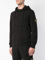 Thumbnail for your product : Stone Island logo zipped hoodie