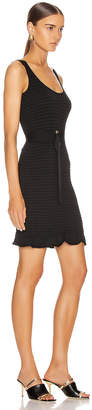 Nicholas Knit Smocked Mini Dress in Black | FWRD