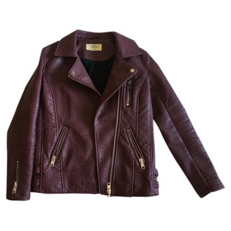Urban Code Urbancode Burgundy Leather Jacket for Women