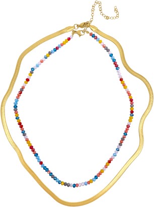 Colourful Summer Beaded Necklace with seed beads – Dainty Rocks Jewellery