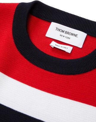 Thom Browne Stripe 4-Bar Merino Wool Sweater