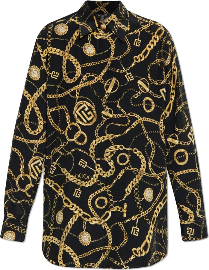 Balmain Silk Shirt With Print