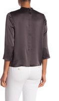 Thumbnail for your product : Vince Solid Mock Neck Silk Blouse
