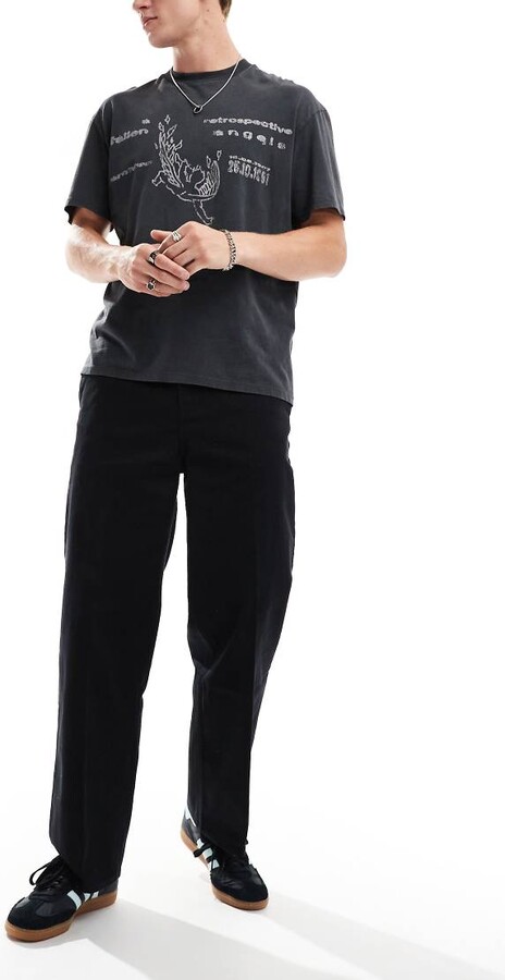 Weekday standard joggers in grey melange ShopStyle Trousers