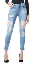 Thumbnail for your product : Ga Sale Good Legs Fray Ripped Jeans - Blue018
