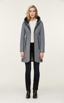 Thumbnail for your product : Soia & Kyo CHARLENA slim-fit wool coat with removable silver fur