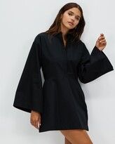 Thumbnail for your product : BONDI BORN Women's Black Mini Dresses - Eze Mini Cotton & Silk Dress - Size One Size, M at The Iconic