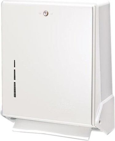 San Jamar T1905WH True Fold Metal Front Cabinet Towel Dispenser, 11 5/8 x 5 x 14 1/2, White
