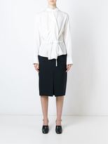 Thumbnail for your product : Jil Sander waist tie band collar blouse - women - Silk - 38