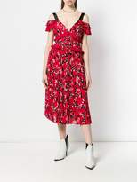 Thumbnail for your product : Self-Portrait floral pleated midi dress