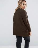 Thumbnail for your product : ASOS Curve Longline Cardigan In Ripple Stitch