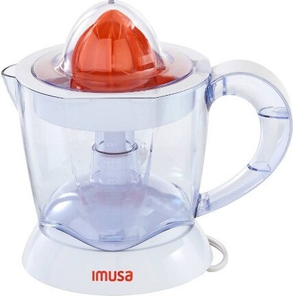 Imusa IMUSA34ozElectricCitrusJuicer,25Watts-White:LemonJuiceMaker,Plastic,90-DayWarranty,2.3lbs,NoSpeeds