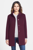 Thumbnail for your product : Cinzia Rocca DUE Stand Collar Wool Blend Coat (Petite)
