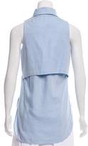 Thumbnail for your product : Intermix Sleeveless Button-Up Top