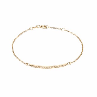 Lily & Roo Gold Diamond Style Bar Bracelet