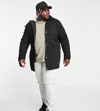borg lined parka mens